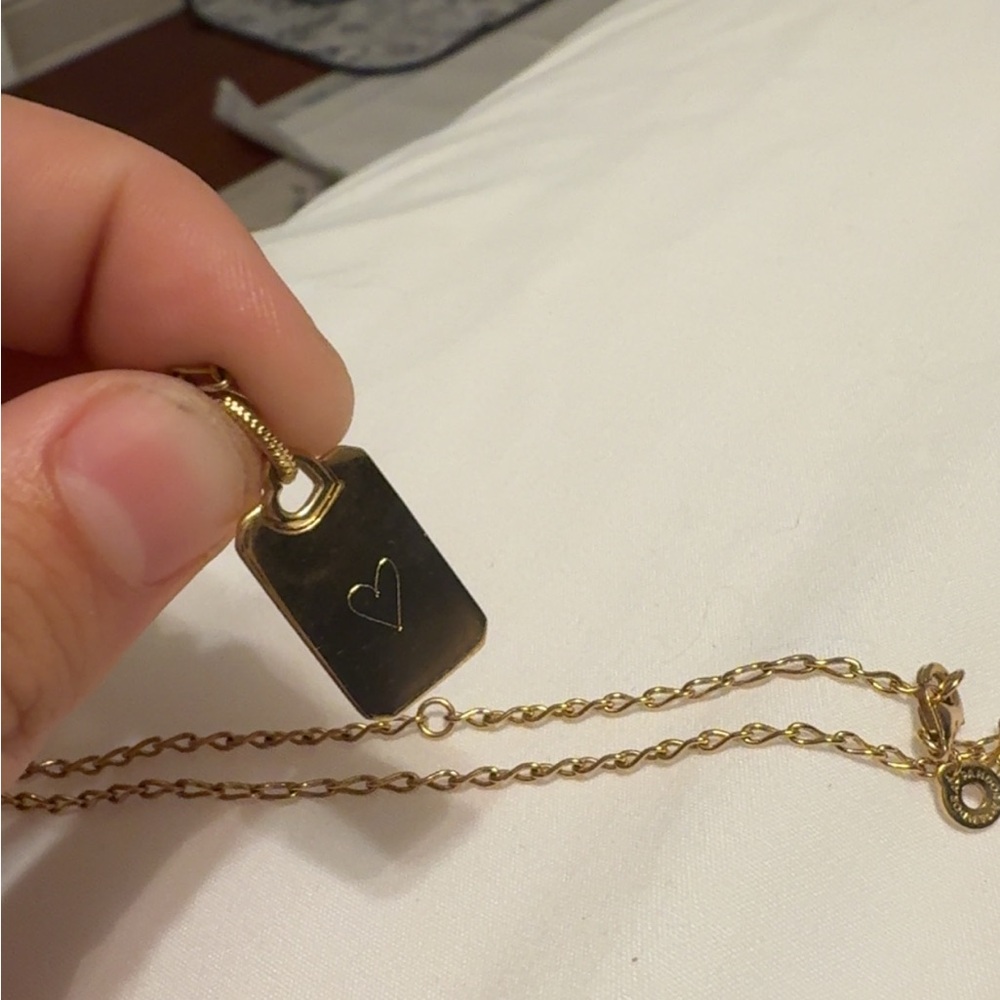 Pandora Gold Engraved Necklace